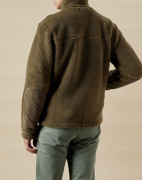 Blouson en Fausse Fourrure Zip army