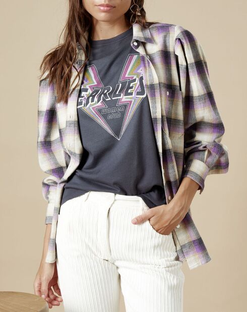 Chemise en Flanelle Castor violette