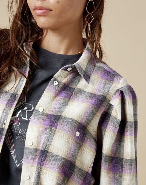 Chemise en Flanelle Castor violette