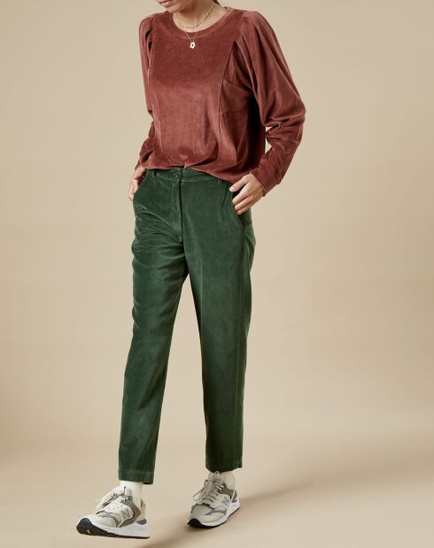 Pantalon en Velours Perfect leaf