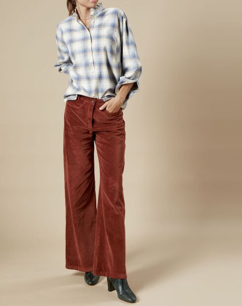 Pantalon en Velours Platine cacao