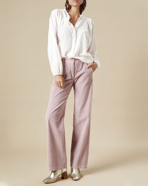 Pantalon en Velours côtelé Prago rosewood