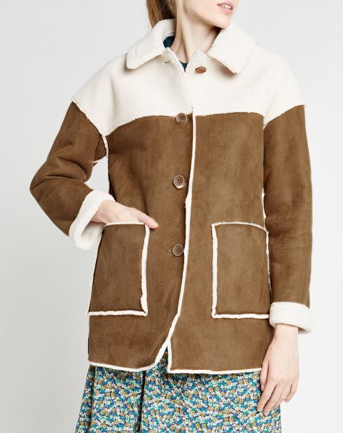 Manteau Kimi marron/beige