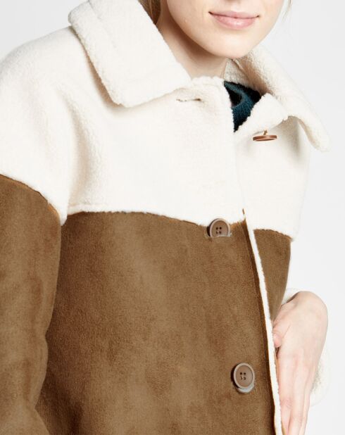 Manteau Kimi marron/beige