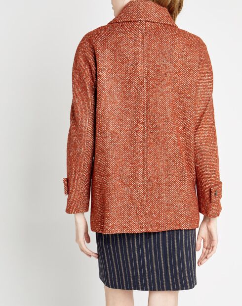Manteau en Laine mélangée Neil rouille chiné