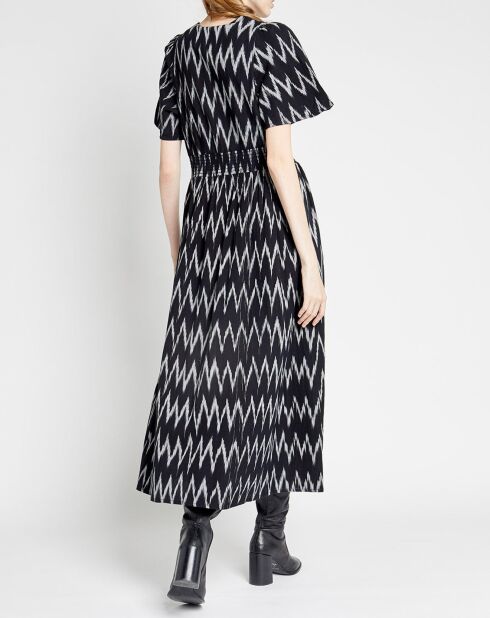 Robe Cathy B imprimée noire