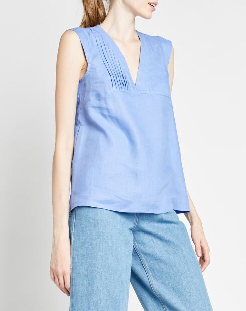 Top 100% Lin Fary B bleu