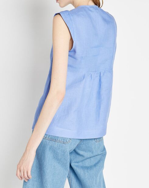 Top 100% Lin Fary B bleu