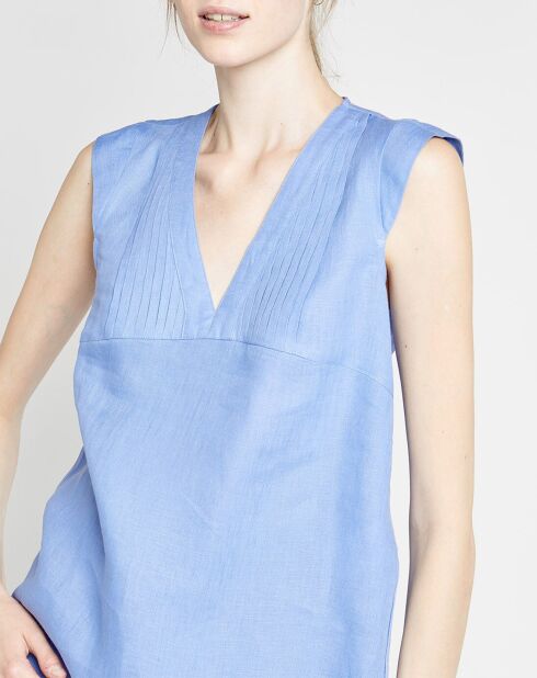 Top 100% Lin Fary B bleu