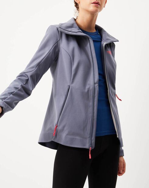 Veste zippée Tech W Inlux Softshell gris/bleu