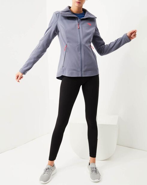 Veste zippée Tech W Inlux Softshell gris/bleu