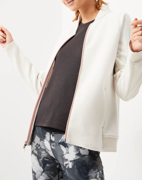Veste zippée Bombers W Vista Tek blanche
