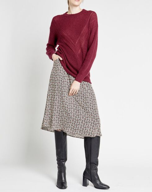 Pull en Laine mélangée Belina bordeaux