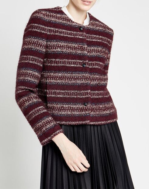 Veste Anne imprimée bordeaux