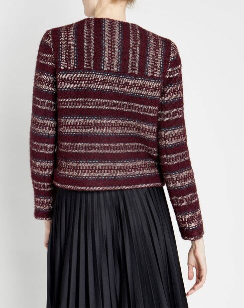 Veste Anne imprimée bordeaux