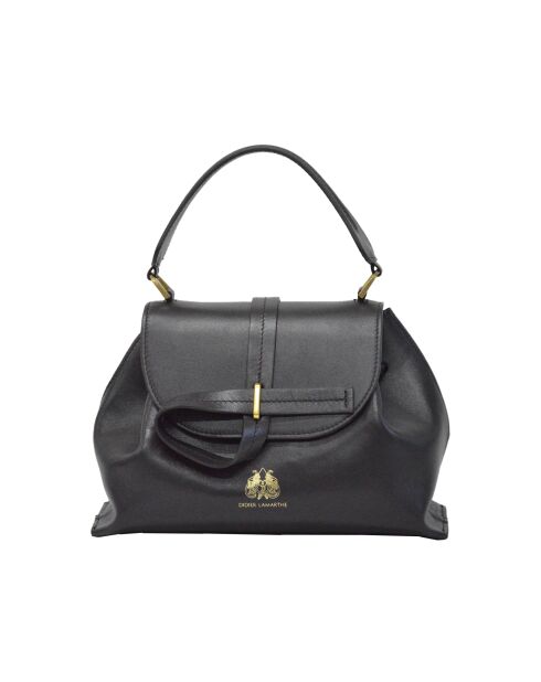 Sac à main en Cuir Signature marron - 27x20x14 cm
