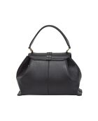 Sac à main en Cuir Signature marron - 27x20x14 cm