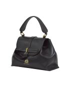 Sac à main en Cuir Signature marron - 27x20x14 cm