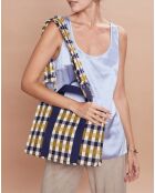 Petit Sac Cabas nomade en Coton Carla jaune - 33x24x12 cm