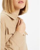 Veste surchemise en Laine Mélangée Manon beige