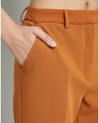 Pantalon Cigarette à pinces Mini camel