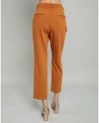 Pantalon Cigarette à pinces Mini camel