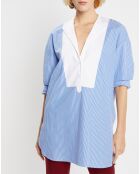 Blouse Mido à rayures bleue