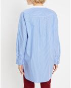 Blouse Mido à rayures bleue