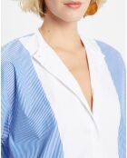 Blouse Mido à rayures bleue
