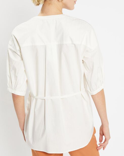 Chemise en Popeline de Coton Bio Misto écrue