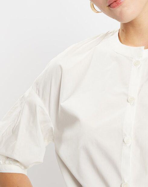 Chemise en Popeline de Coton Bio Misto écrue