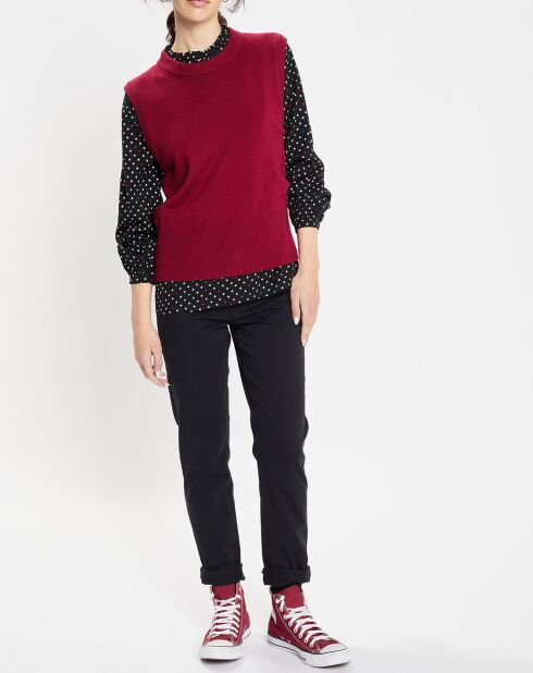 Pull en Laine mélangée Polux rouge foncé
