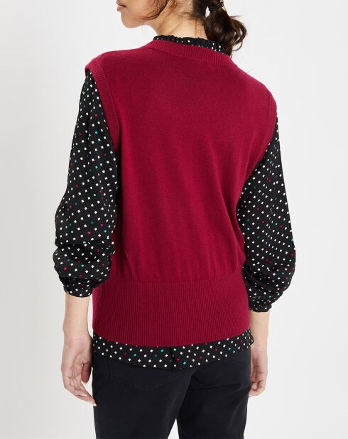 Pull en Laine mélangée Polux rouge foncé