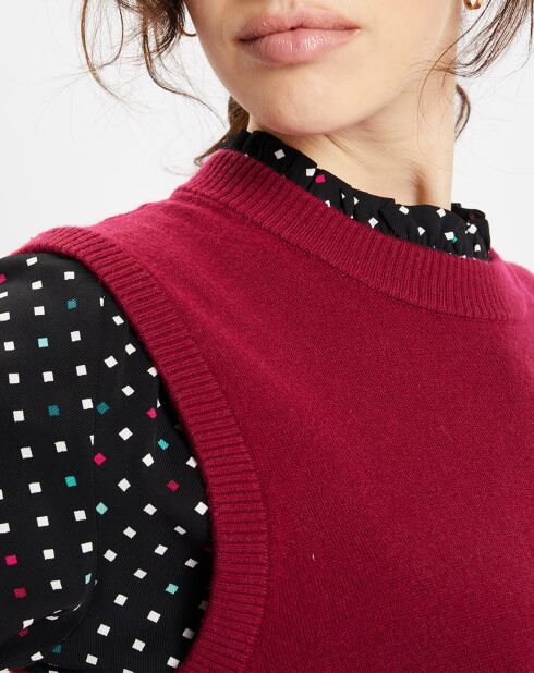 Pull en Laine mélangée Polux rouge foncé