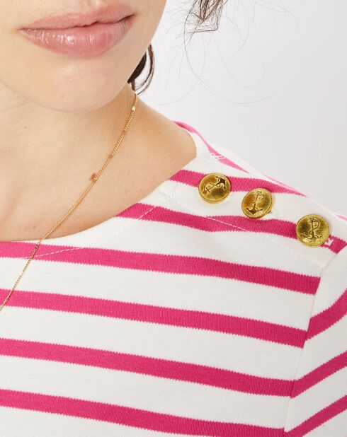 T-Shir en Coton biologique Parin Marin écru/rose