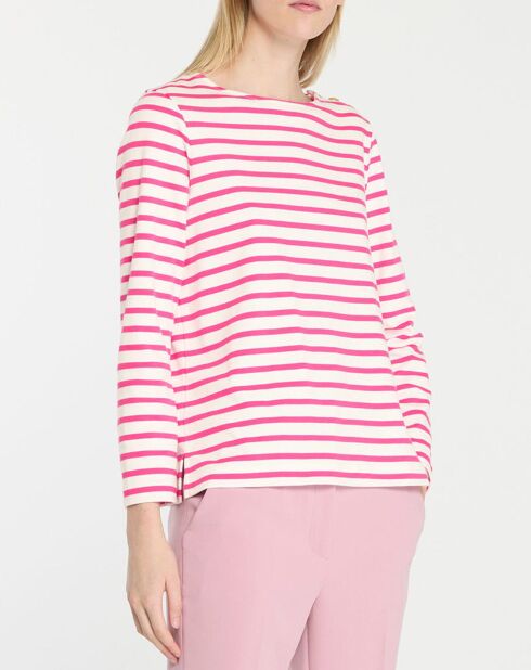 T-Shir en Coton biologique Parin Marin écru/rose