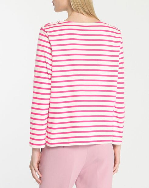 T-Shir en Coton biologique Parin Marin écru/rose