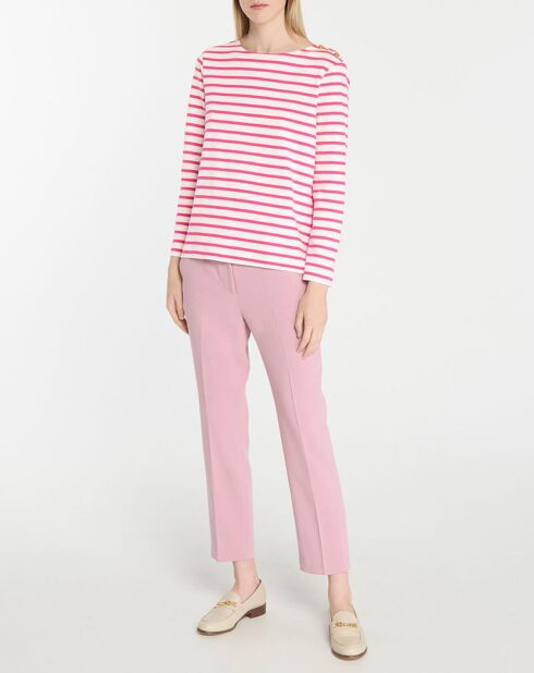 T-Shir en Coton biologique Parin Marin écru/rose