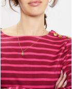 T-Shirt en Coton biologique Parin Marin rose/rouge