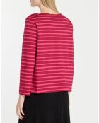 T-Shirt en Coton biologique Parin Marin rose/rouge