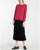 T-Shirt en Coton biologique Parin Marin rose/rouge