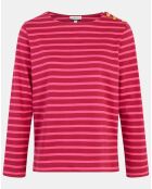 T-Shirt en Coton biologique Parin Marin rose/rouge