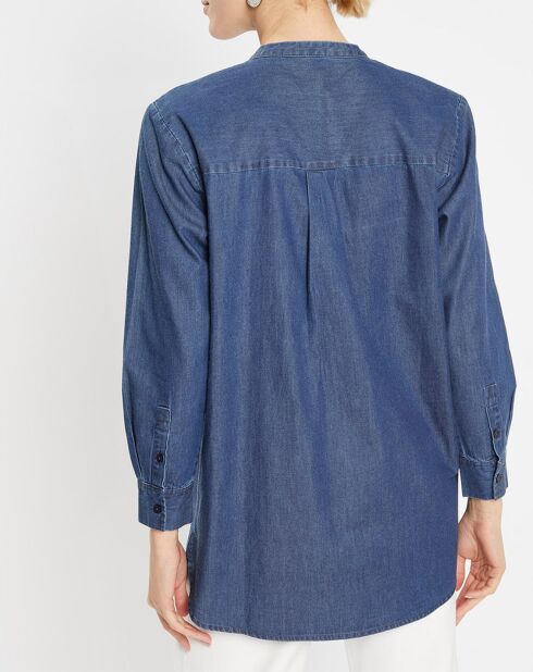 Blouse ajustée Pen bleue
