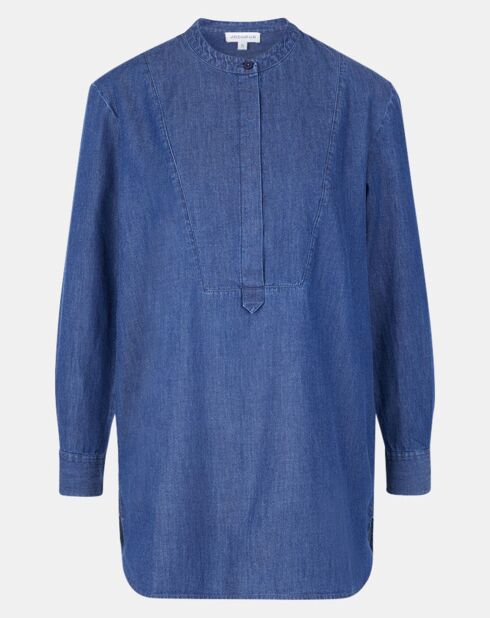 Blouse ajustée Pen bleue