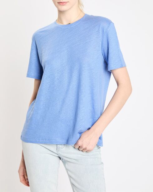 T-Shirt 100% Lin Ariba bleu