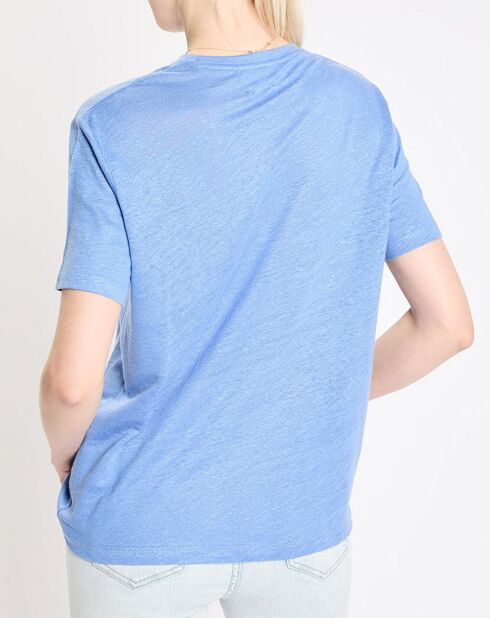 T-Shirt 100% Lin Ariba bleu