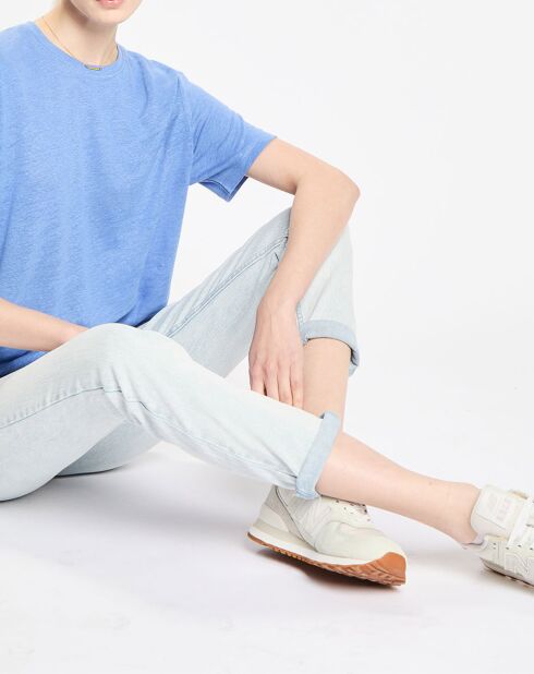 T-Shirt 100% Lin Ariba bleu