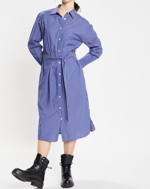 Robe Alix rayée blanc/bleu