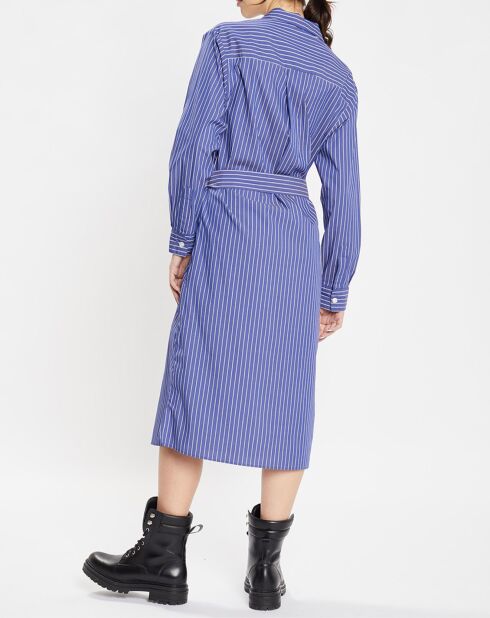 Robe Alix rayée blanc/bleu