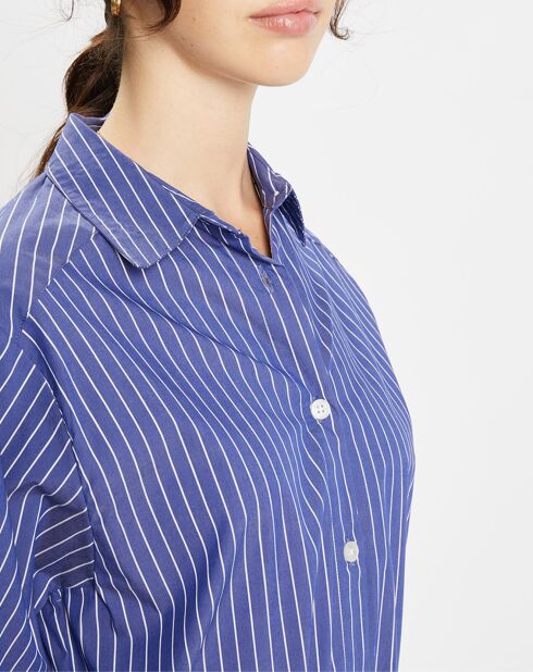 Robe Alix rayée blanc/bleu